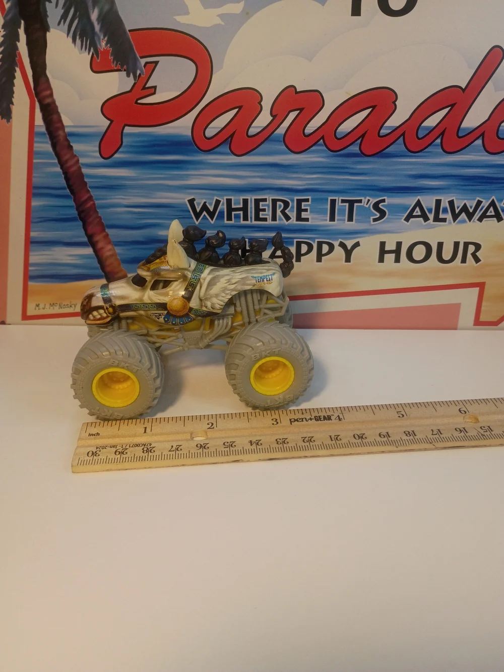Monster Jam Tempest Speed Horse Loose 1/64 Scale Yellow Hubs Power